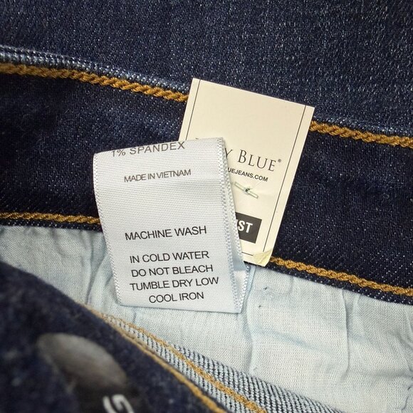 Judy Blue Wide Leg High Waist Jeans Womens 7/28 Dark Wash Blue Stretch - Picture 10 of 11